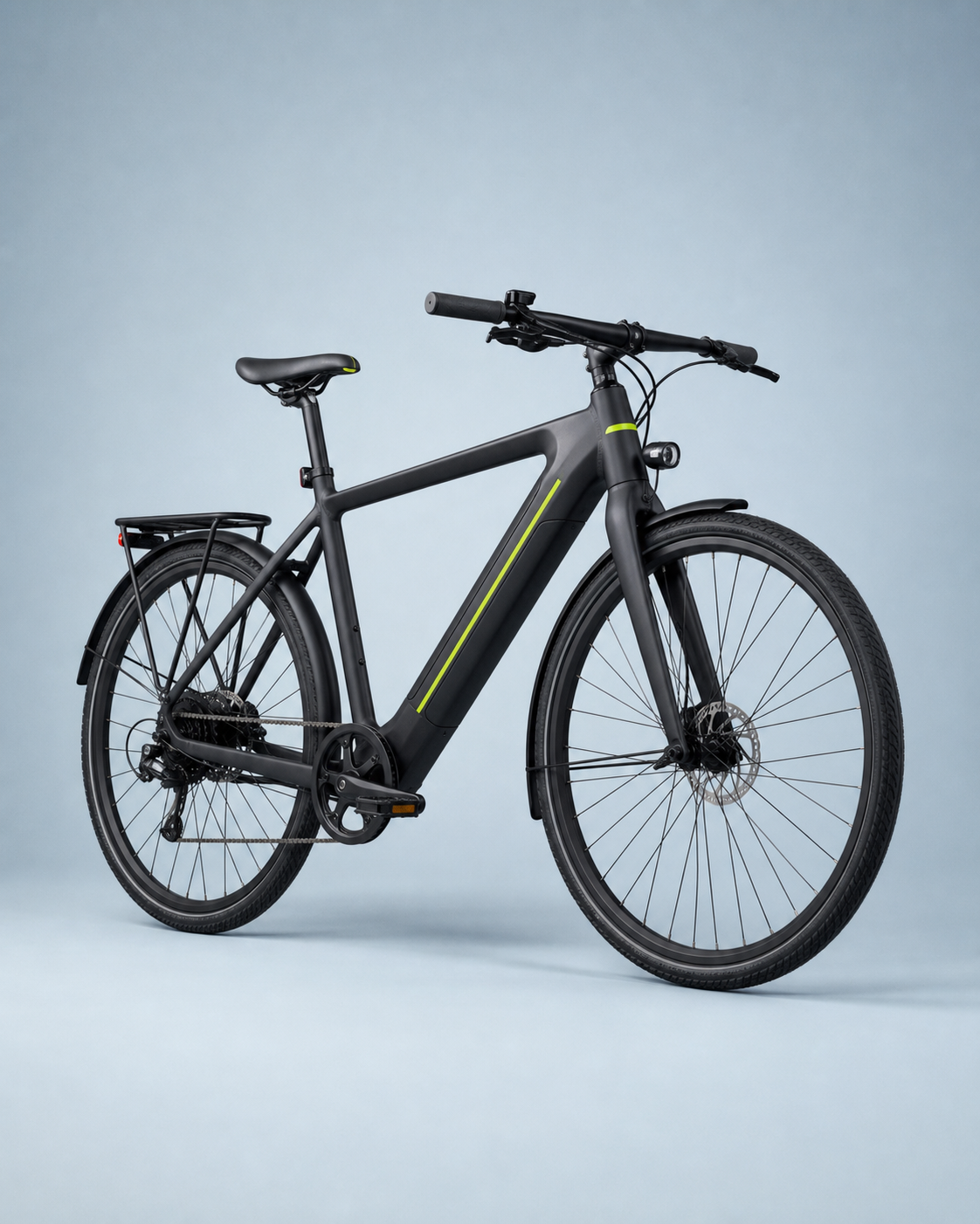 KI-generiertes Beispielbild eines modernen schwarzen E-Bikes